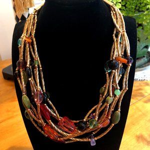 NWOT - FREE SHIPPING - Louis Dell'Olio  Multi-colored Carnival Necklace